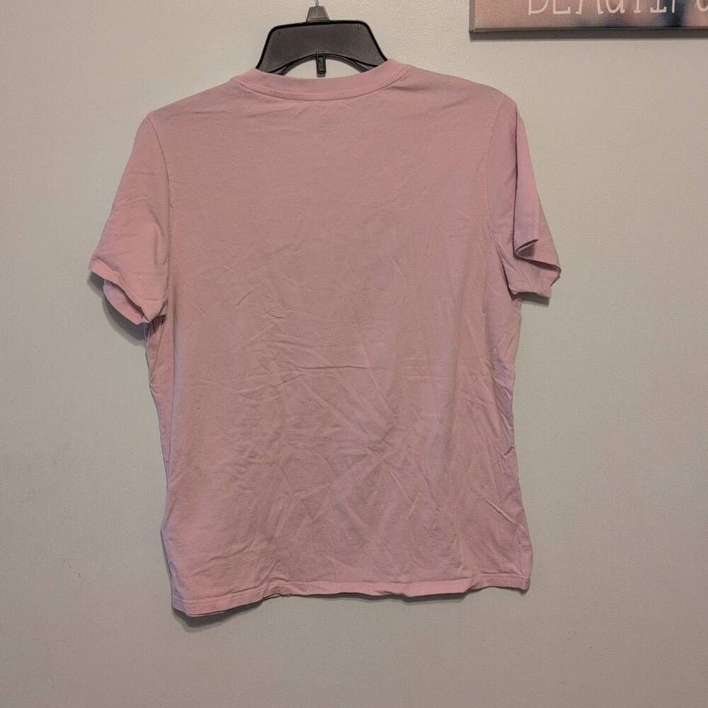 Puma Women's Size L Crewneck Casual Tshirt Tee Pink Purple Floral - Picture 4 of 4